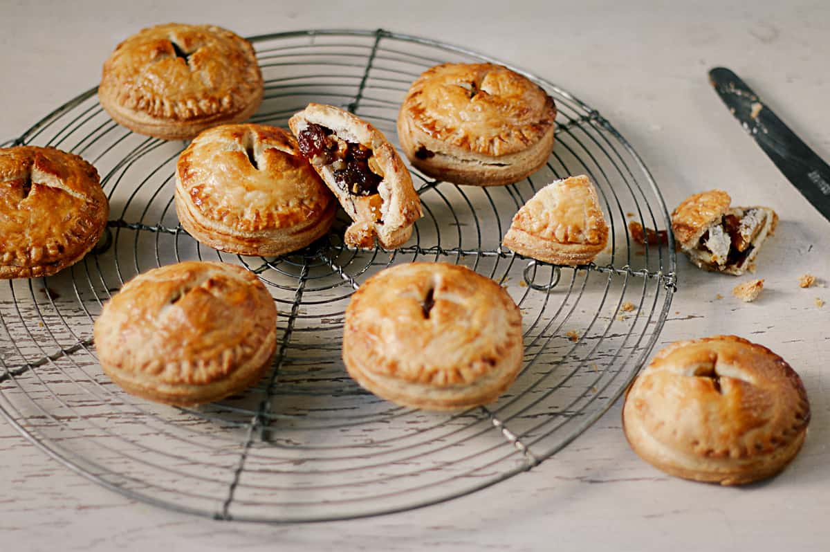 Hand pies with tutti frutti and nuts