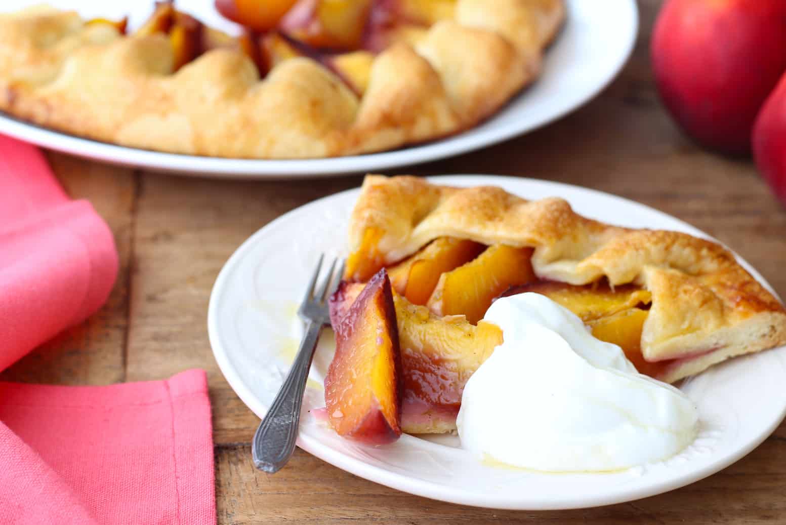Nectarines gallette with vanilla