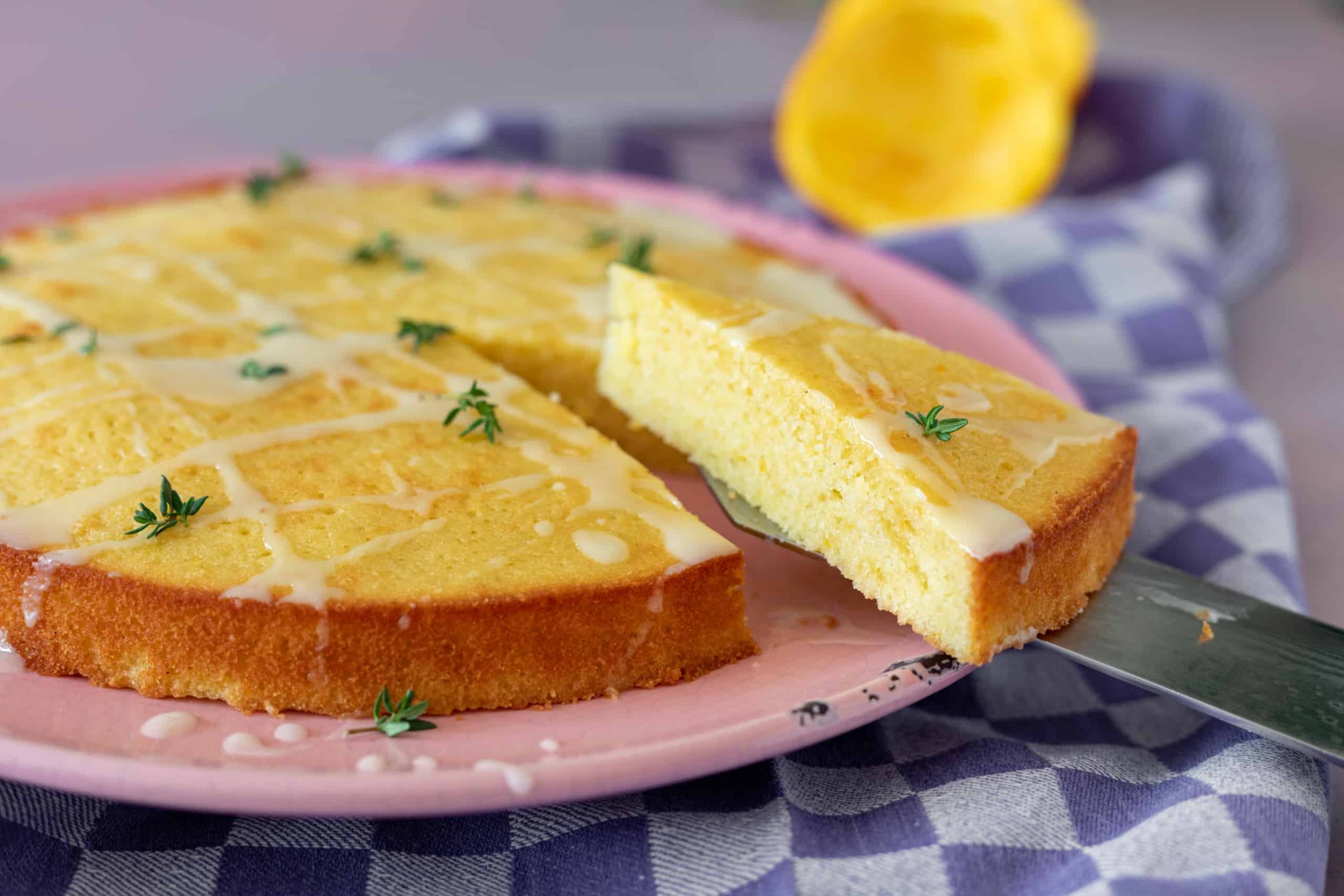 Olive oil cake with orange and thyme